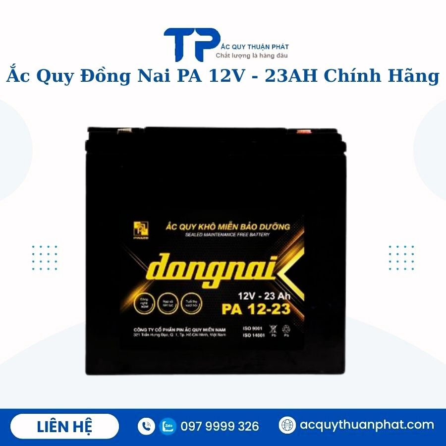 Ắc Quy Đồng Nai PA 12V - 23AH Chính Hãng