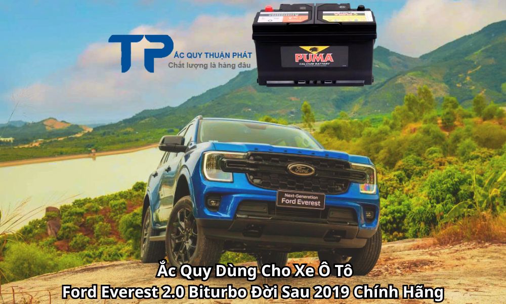 Ắc Quy Dùng Cho Xe Ô Tô Ford Everest 2.0 Biturbo Đời Sau 2019 Chính Hãng
