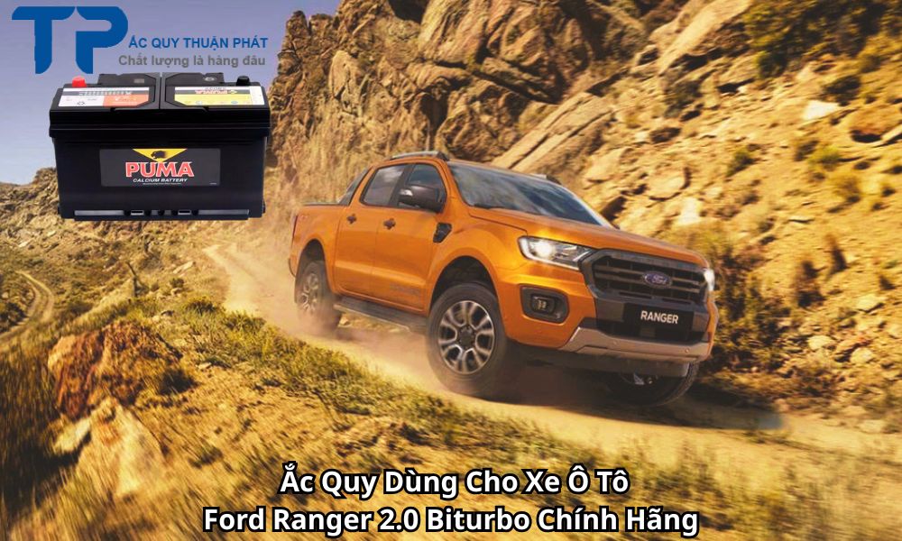 Ắc Quy Dùng Cho Xe Ô Tô Ford Ranger 2.0 Biturbo Chính Hãng