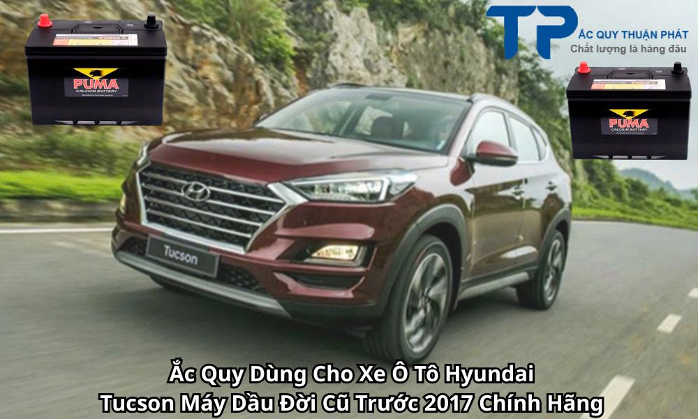 Ắc Quy Dùng Cho Xe Ô Tô Hyundai Tucson Máy Dầu Đời Cũ Trước 2017 Chính Hãng