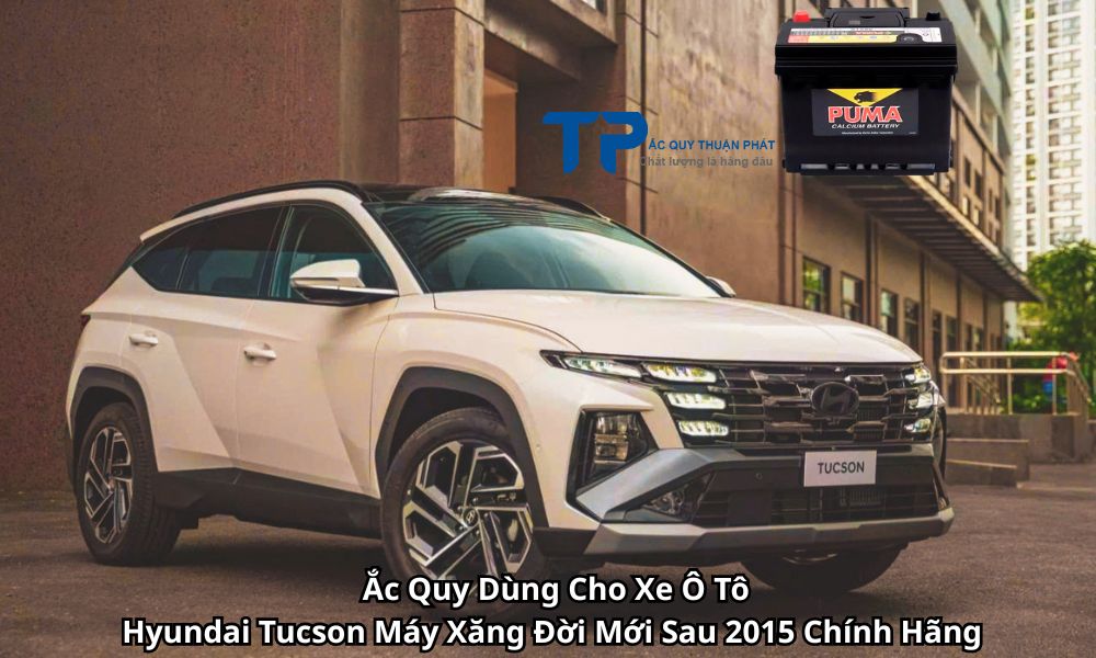 Ắc Quy Dùng Cho Xe Ô Tô Hyundai Tucson Máy Xăng Đời Mới Sau 2015 Chính Hãng