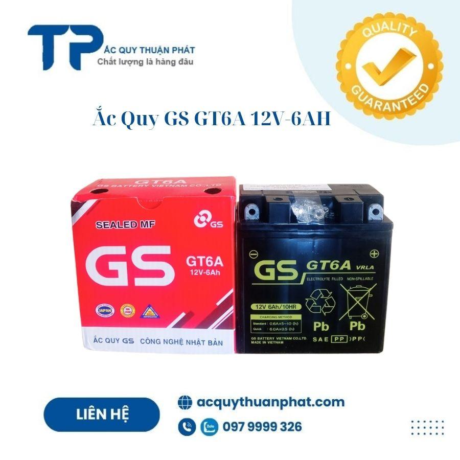 Ắc Quy GS GT6A 12V-6Ah Chính Hãng