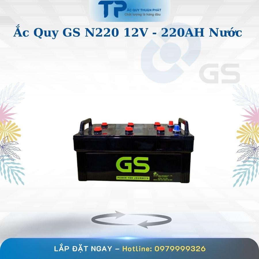 Ắc Quy GS N220 12V-220Ah Nước Chính Hãng