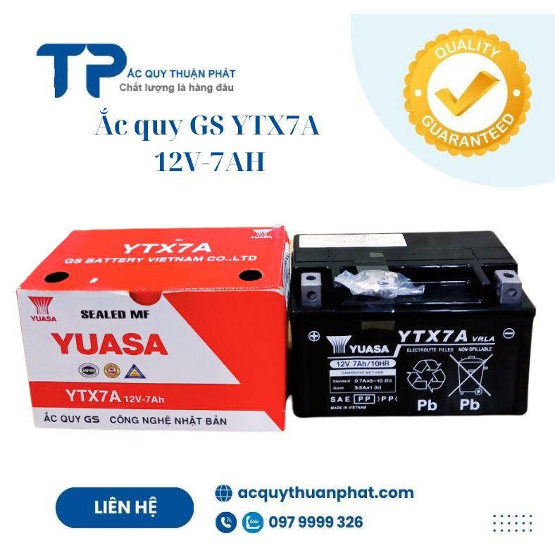 Ắc Quy GS YTX7A 12V 7Ah Chính Hãng
