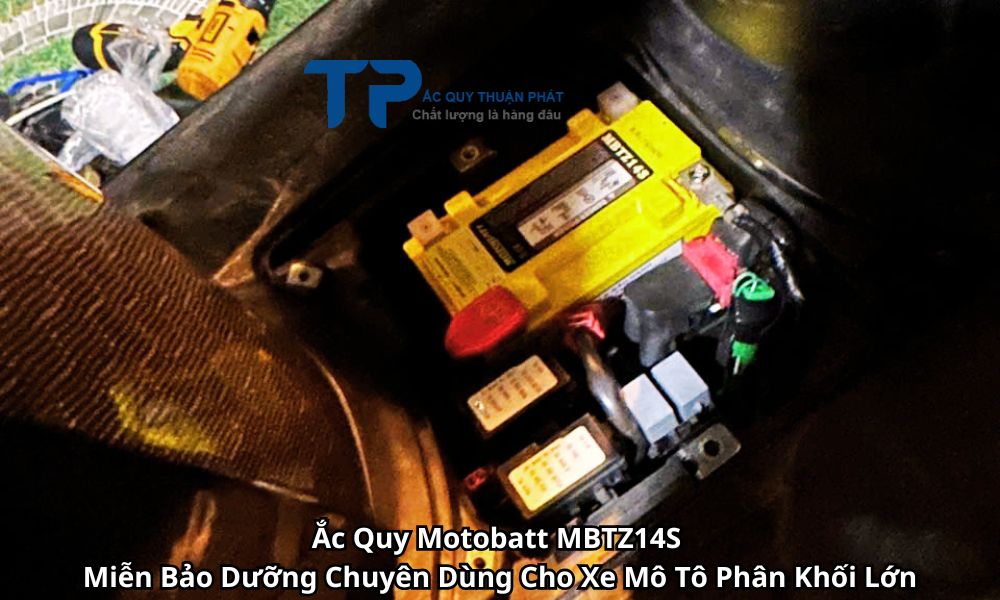 Ắc Quy Motobatt MBTZ14S Miễn Bảo Dưỡng Chuyên Dùng Cho Xe Mô Tô Phân Khối Lớn