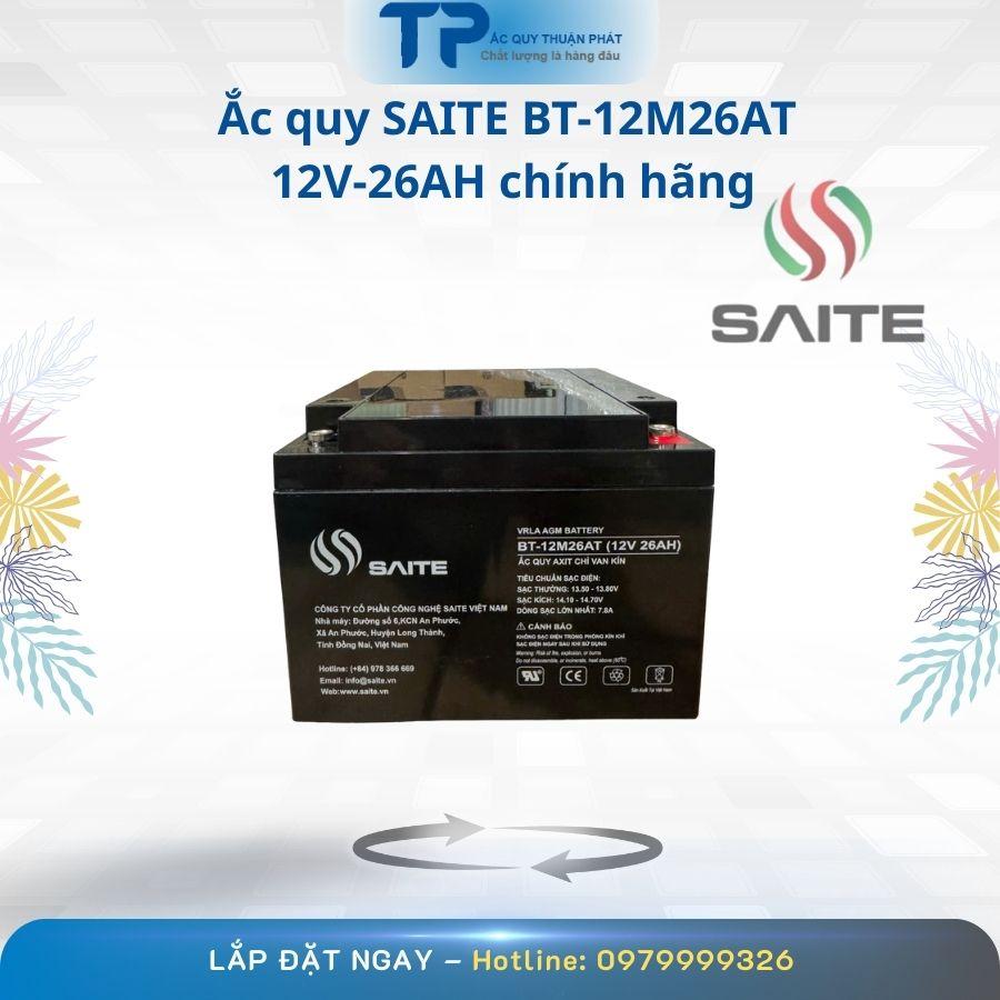 Ắc Quy Saite BT-12M26AT 12V-26Ah Chính Hãng