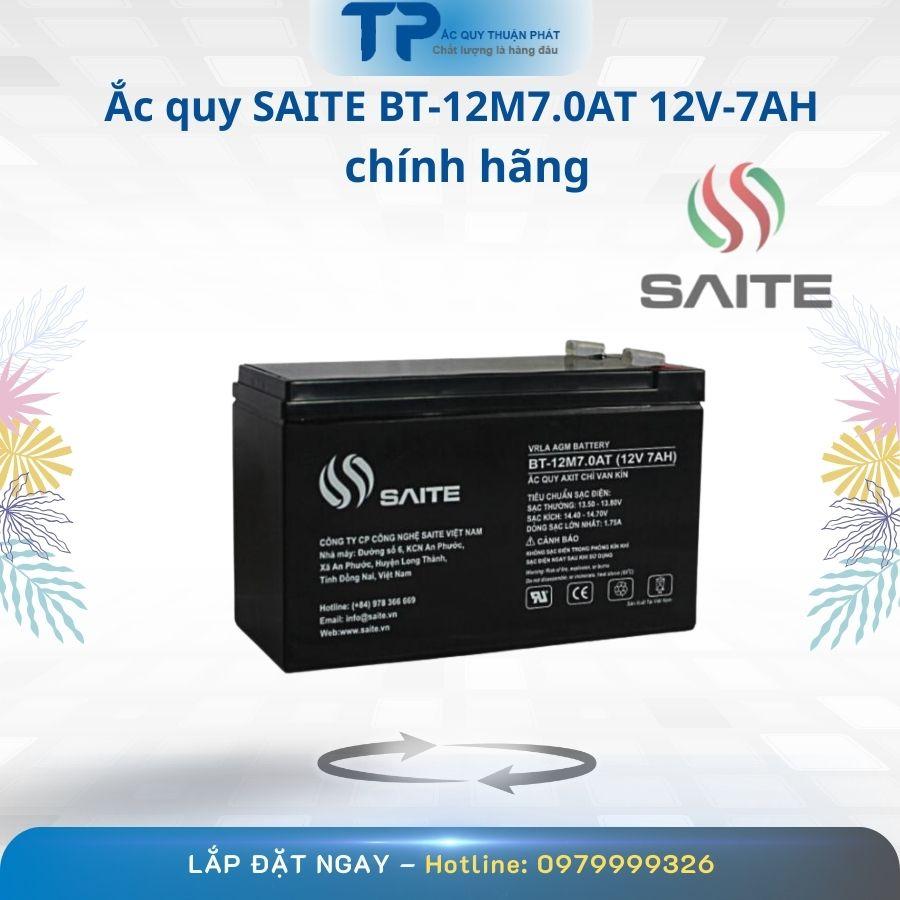 Ắc Quy Saite BT-12M7.0AT 12V-7Ah Chính Hãng
