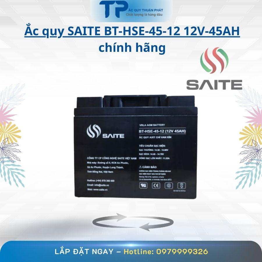 Ắc Quy Saite BT-HSE-45-12-12v-45Ah Chính Hãng