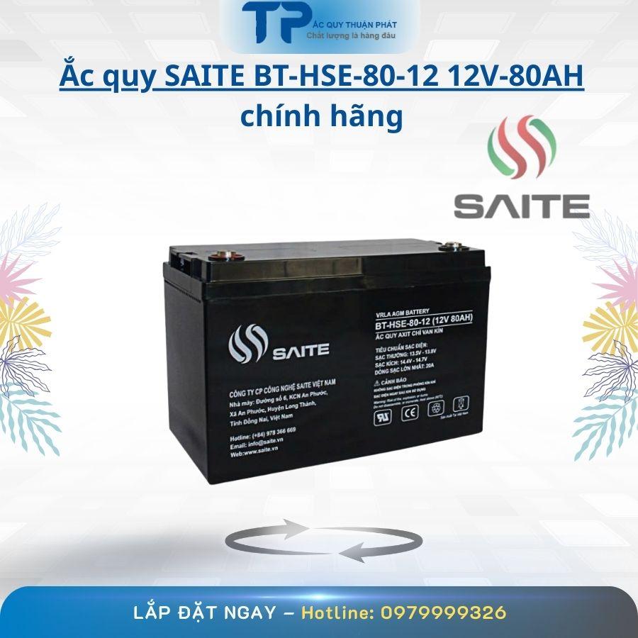 Ắc Quy Saite BT-HSE-80-12-12V-80Ah-Chính Hãng