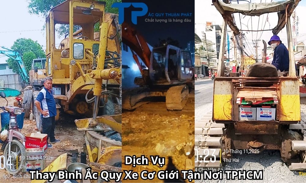 Dịch Vụ Thay Bình Ắc Quy Xe Cơ Giới Tận Nơi TPHCM