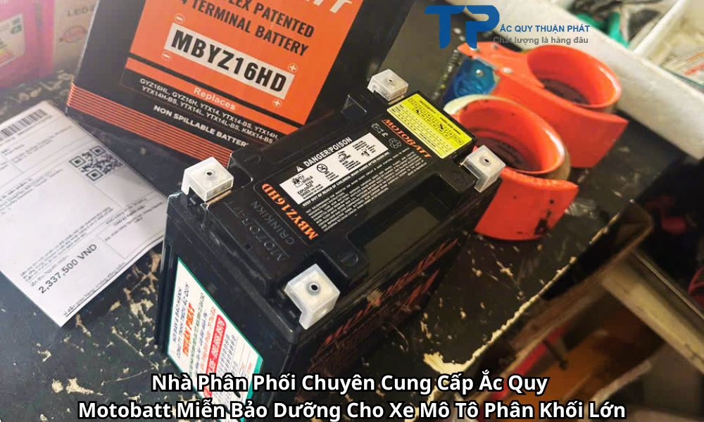 Nhà Phân Phối Chuyên Cung Cấp Ắc Quy Motobatt Miễn Bảo Dưỡng Cho Xe Mô Tô Phân Khối Lớn