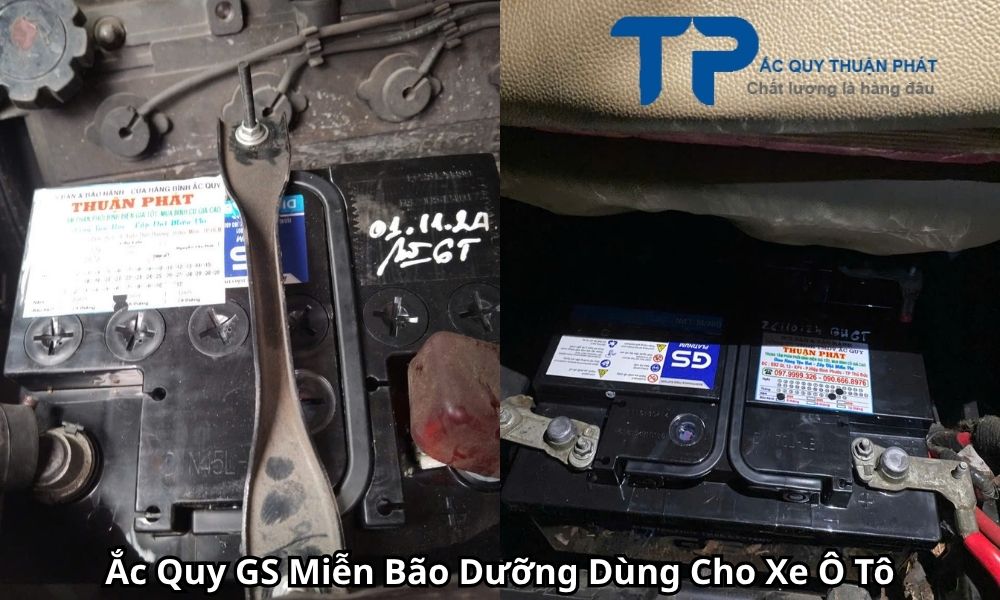 Ắc Quy GS Miễn Bão Dưỡng Dùng Cho Xe Ô Tô