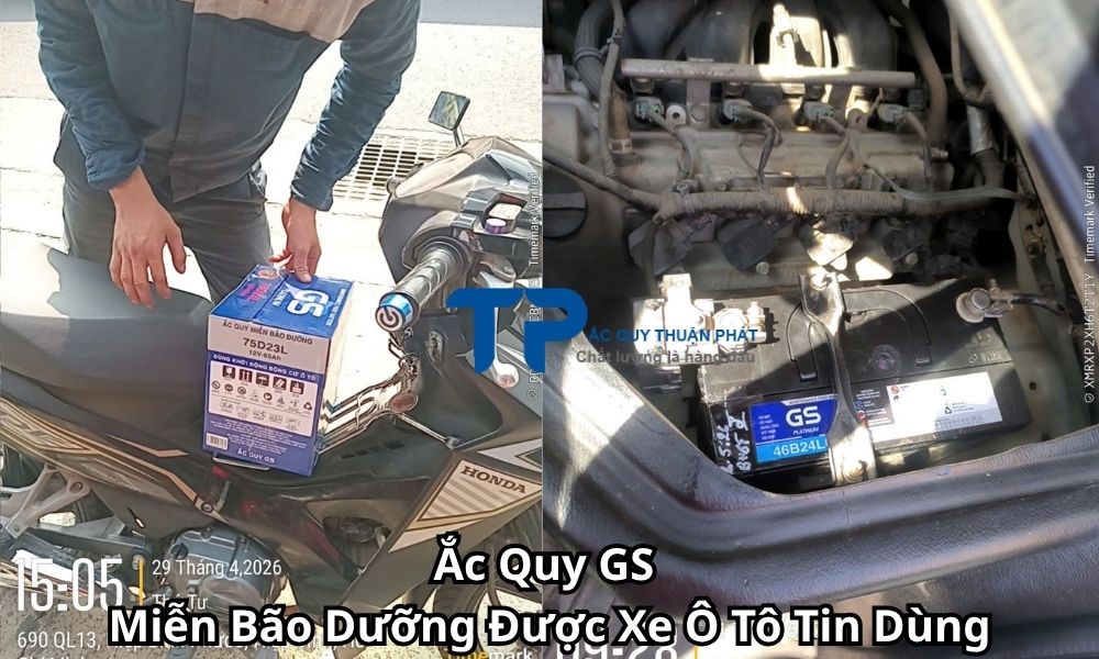 Ắc Quy GS Miễn Bão Dưỡng Được Xe Ô Tô Tin Dùng