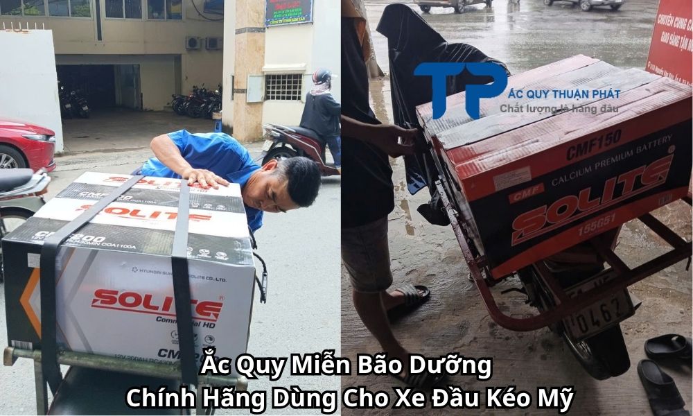 Ắc Quy Miễn Bão Dưỡng Chính Hãng Dùng Cho Xe Đầu Kéo Mỹ