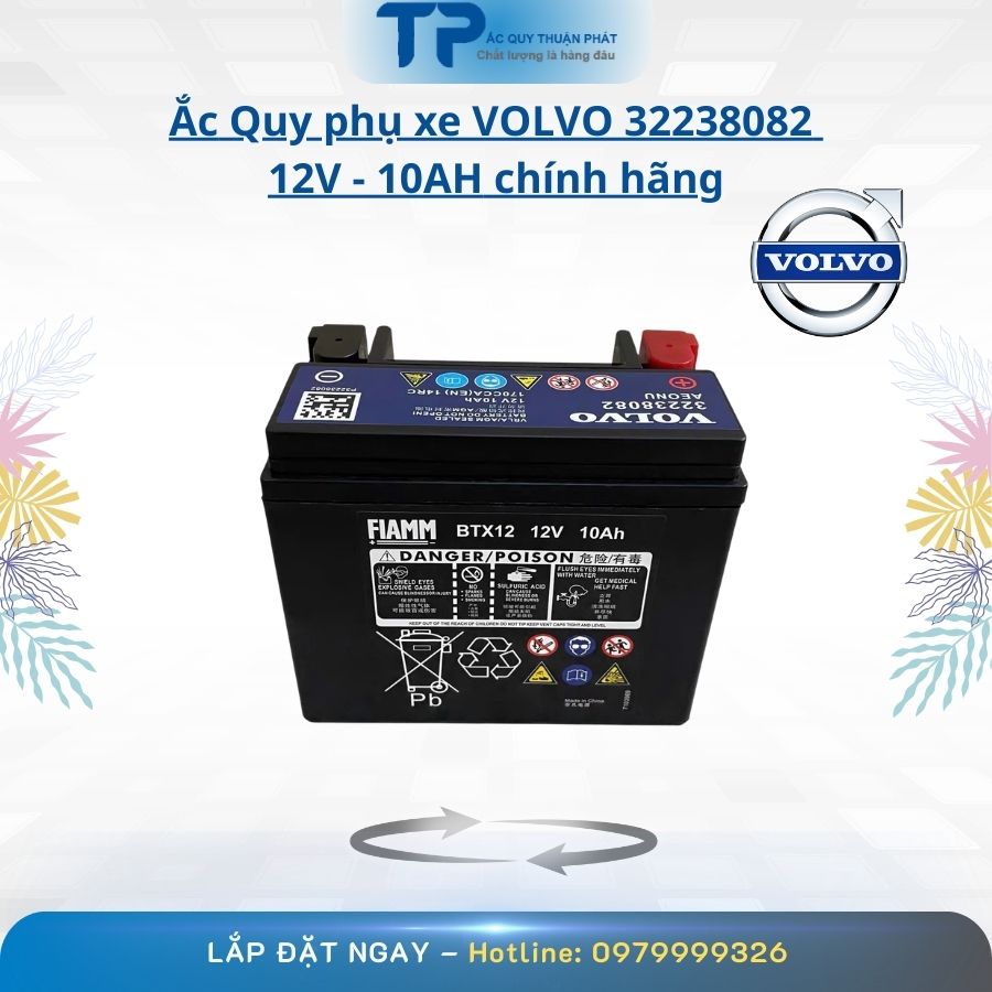 Ắc Quy Phụ xe Volvo 32238082 12V - 10AH chính hãng