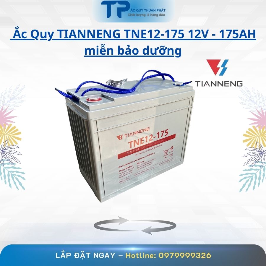 Ắc Quy Tianneng TNE12-175 12V - 175AH miễn bảo dưỡng