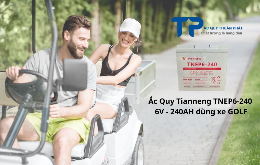 Ắc Quy Tianneng TNEP6-240 6V - 240AH dùng xe Golf