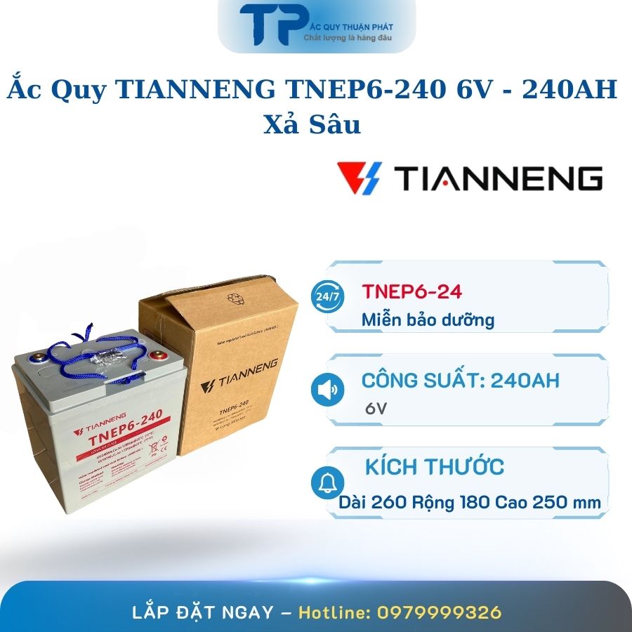 Ắc Quy Tianneng TNEP6-240 6V - 240AH xả sậu