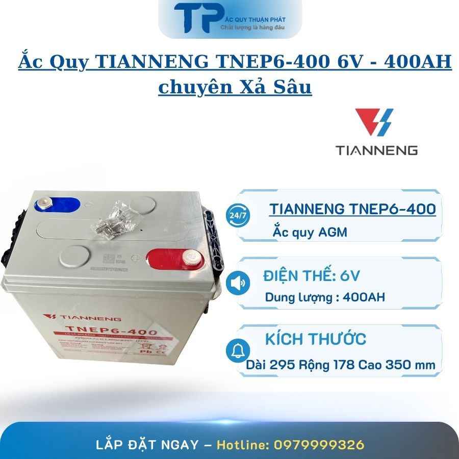 Ắc Quy Tianneng TNEP6 6V-400AH chuyên xả sâu