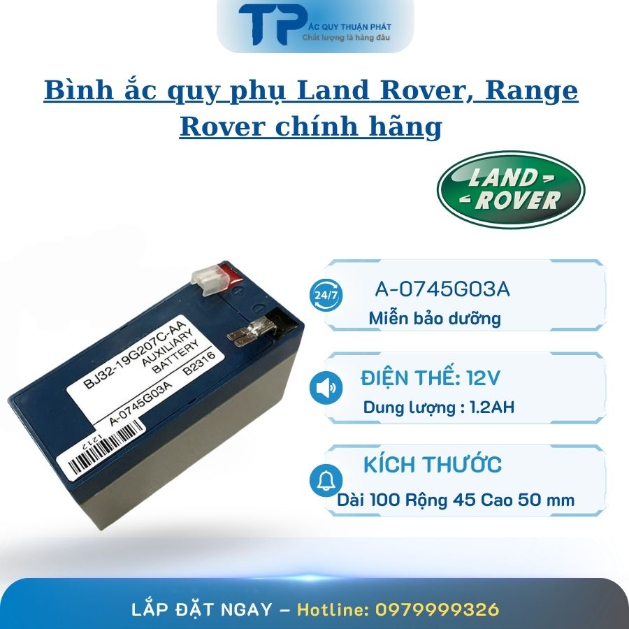 Bình ắc quy Phụ LandRover RangeRover chính hãng