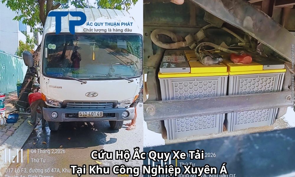 Cứu Hộ Ắc Quy Xe Tải Tại Khu Công Nghiệp Xuyên Á