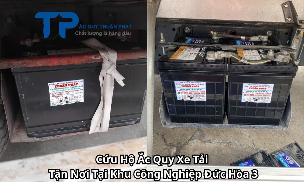 Cứu Hộ Ắc Quy Xe Tải Tận Nơi Tại Khu Công Nghiệp Đức Hòa 3