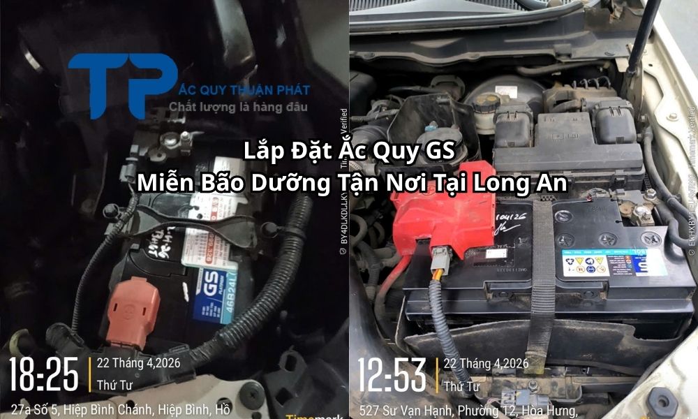 Lắp Đặt Ắc Quy GS Miễn Bão Dưỡng Tận Nơi Tại Long An