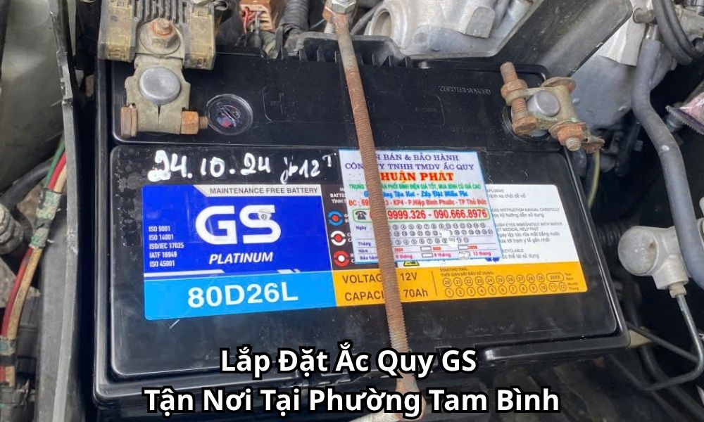 Lắp Đặt Ắc Quy GS Tận Nơi Tại Phường Tam Bình