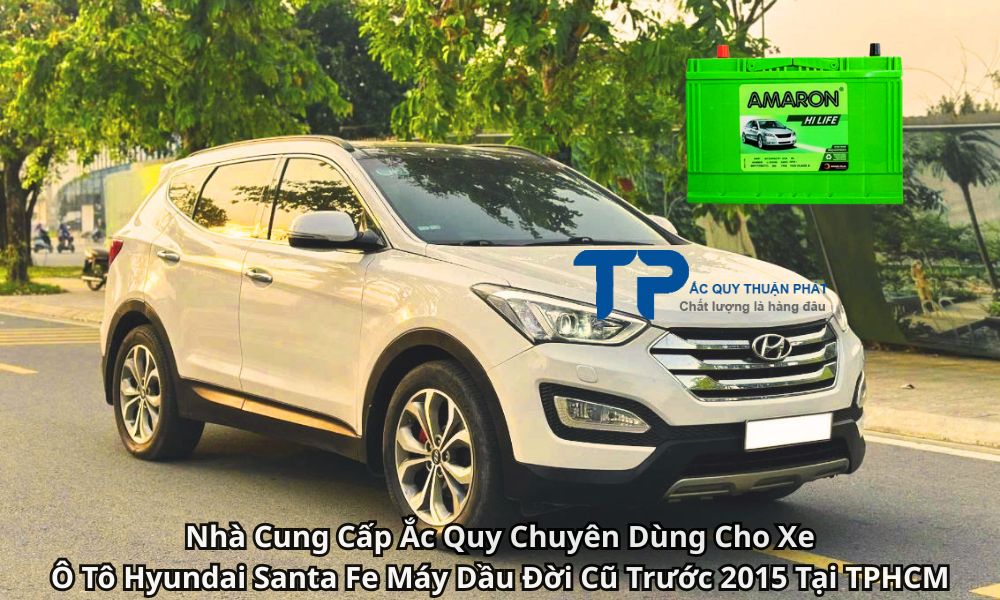 Nhà Cung Cấp Ắc Quy Chuyên Dùng Cho Xe Ô Tô Hyundai Santa Fe Máy Dầu Đời Cũ Trước 2015 Tại TPHCM