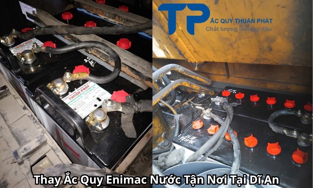 Thay Ắc Quy Enimac Nước Tận Nơi Tại Dĩ An