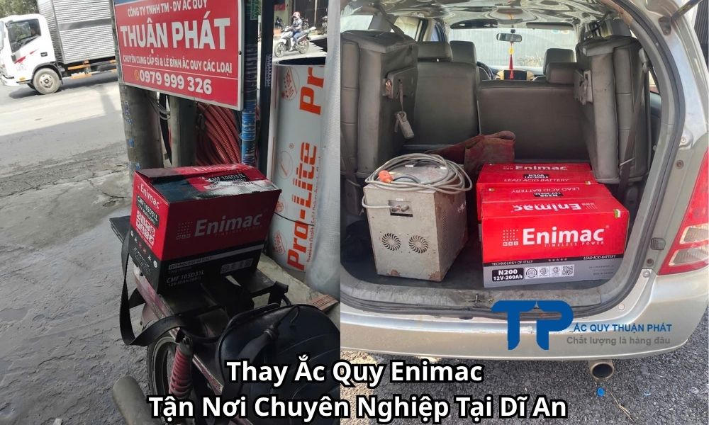 Thay Ắc Quy Enimac Tận Nơi Chuyên Nghiệp Tại Dĩ An