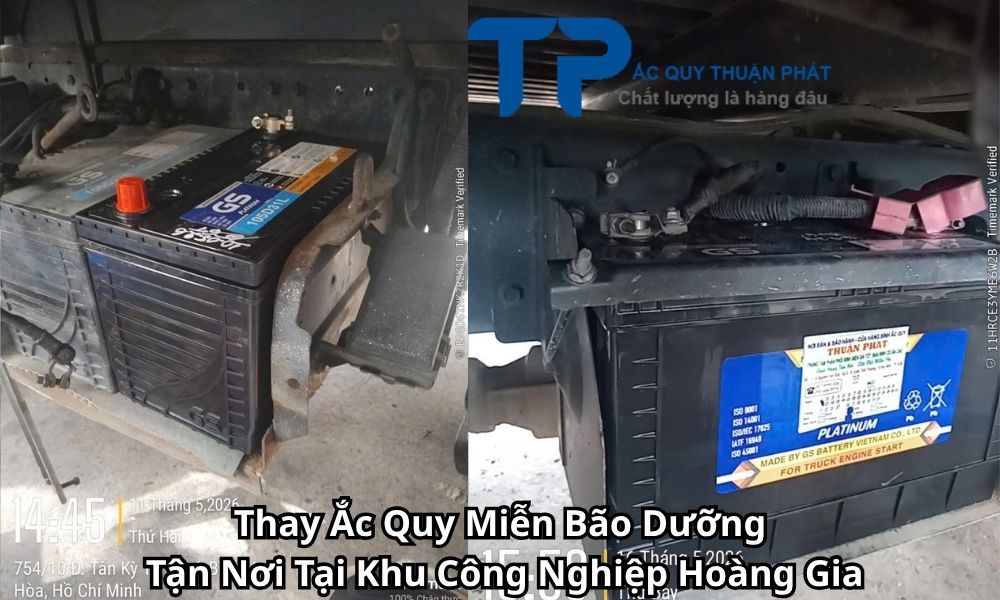 Thay Ắc Quy Miễn Bão Dưỡng Tận Nơi Tại Khu Công Nghiệp Hoàng Gia