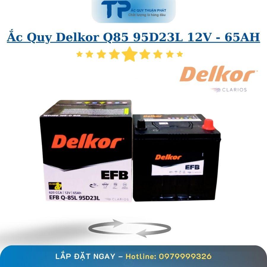 Ắc Quy Delkor Q85 95D23L 12V-65Ah