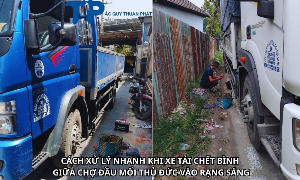 CÁCH XỬ LÝ NHANH KHI XE TẢI CHẾT BÌNH GIỮA CHỢ ĐẦU MỐI THỦ ĐỨC VÀO RẠNG SÁNG