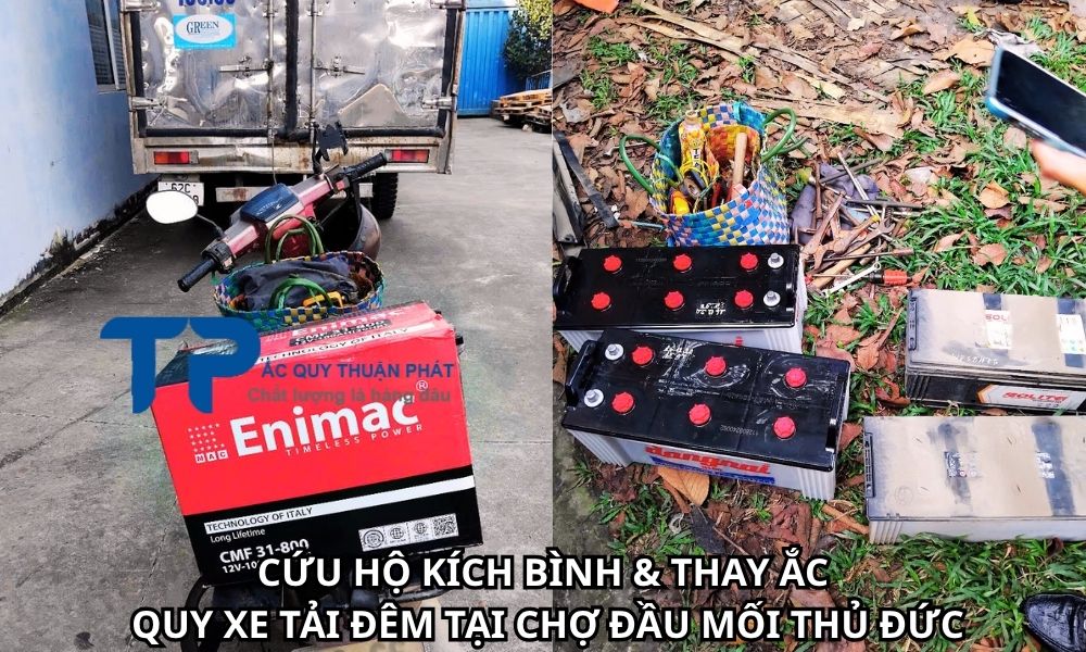 CỨU HỘ KÍCH BÌNH & THAY ẮC QUY XE TẢI ĐÊM TẠI CHỢ ĐẦU MỐI THỦ ĐỨC
