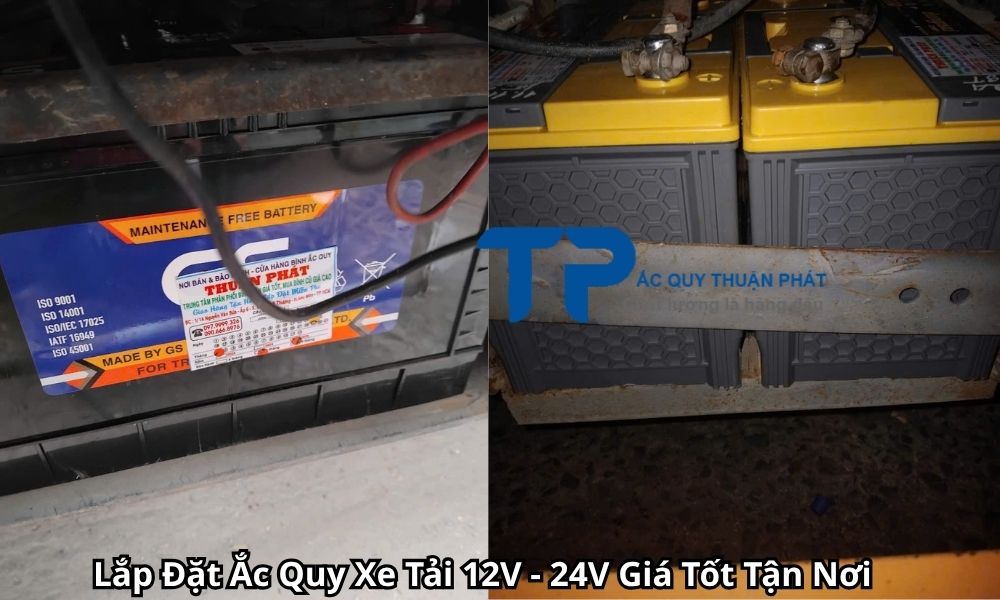 Lắp Đặt Ắc Quy Xe Tải 12V - 24V Giá Tốt Tận Nơi