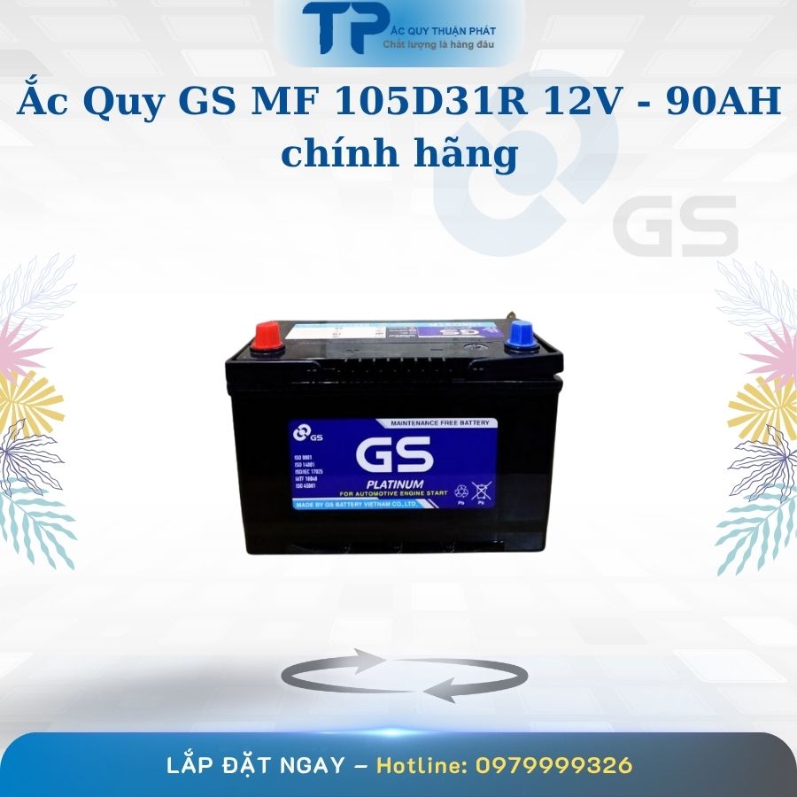 Ắc quy GS MF 105D31R 12V - 90AH chính hãng