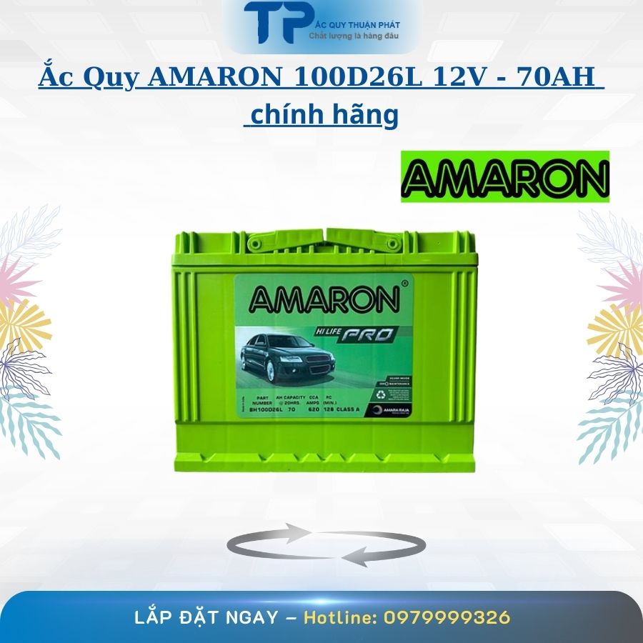 Ắc Quy AMARON 100D26L 12V - 70AH chính hãng