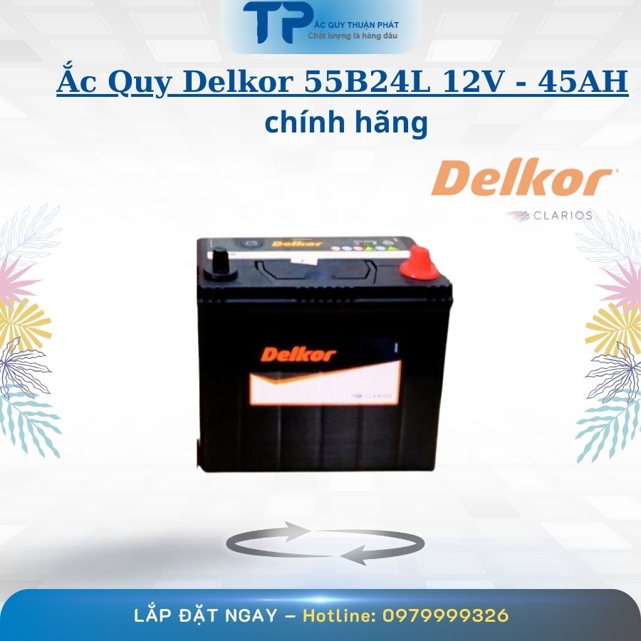 Ắc Quy Delkor 55B24L 12V - 45AH chính hãng