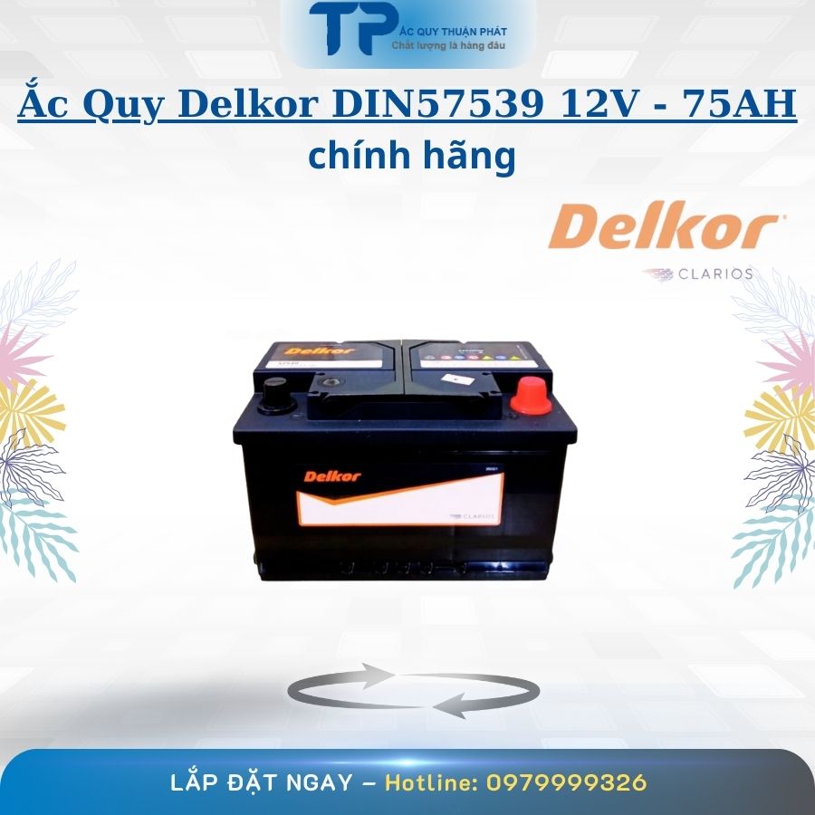 Ắc Quy Delkor DIN57539 12V - 75AH chính hãng