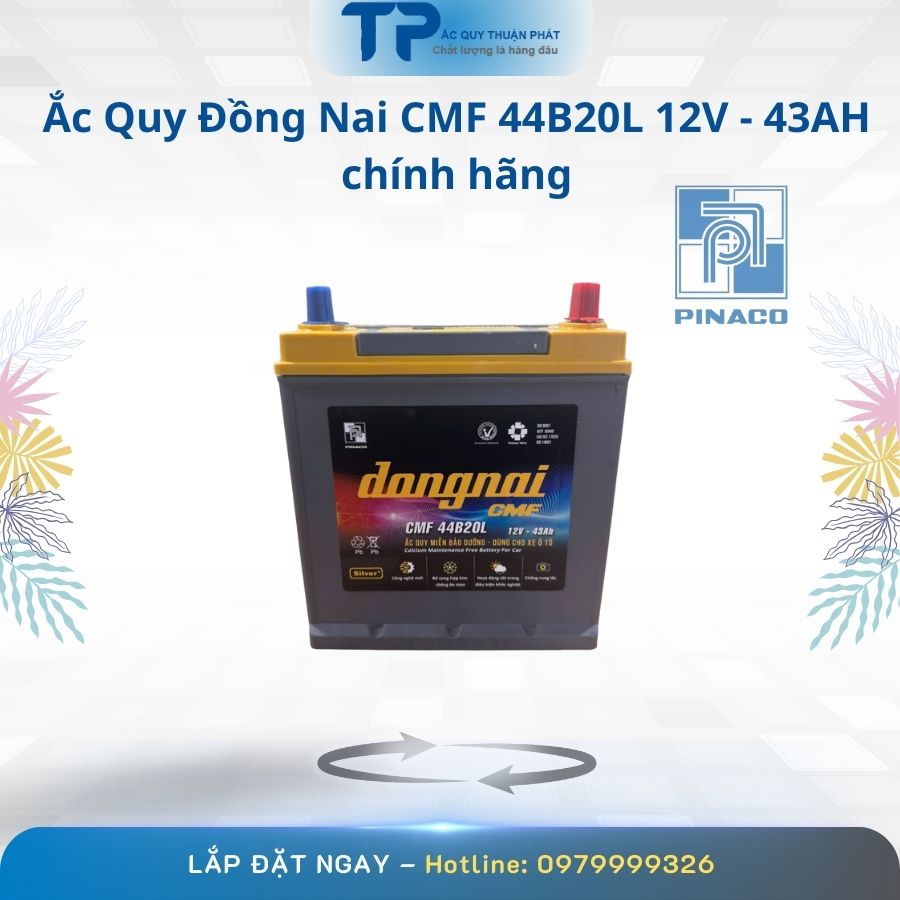 Ắc quy Đồng Nai CMF 44B20L 12V - 43AH chính hãng