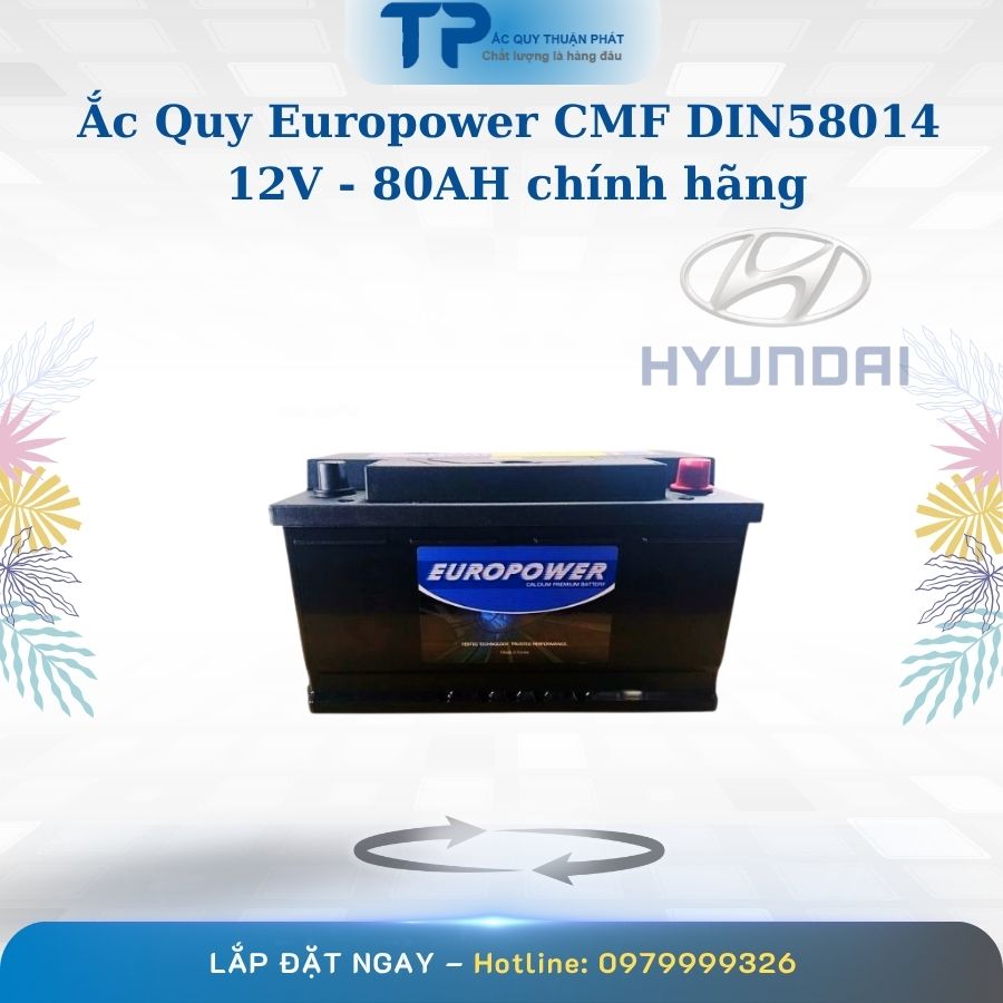 Ắc quy Europower CMF DIN58014 12V - 80AH chính hãng