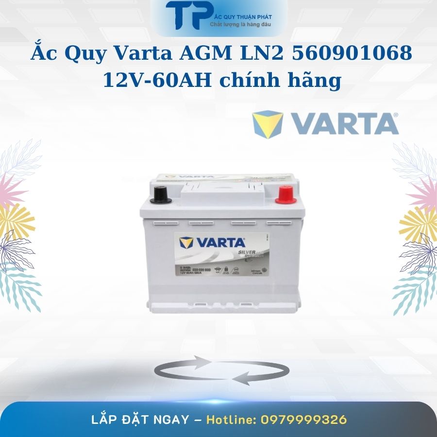 Ắc quy Varta AGM LN2 56091068 12V - 60AH chính hãng