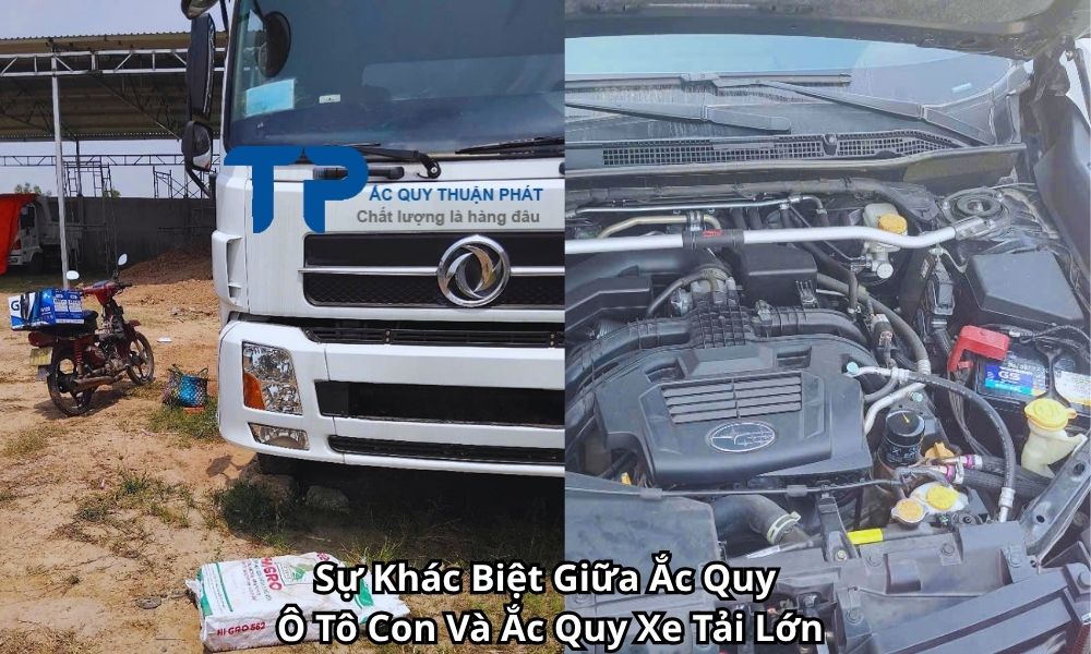 Sự Khác Biệt Giữa Ắc Quy Ô Tô Con Và Ắc Quy Xe Tải Lớn