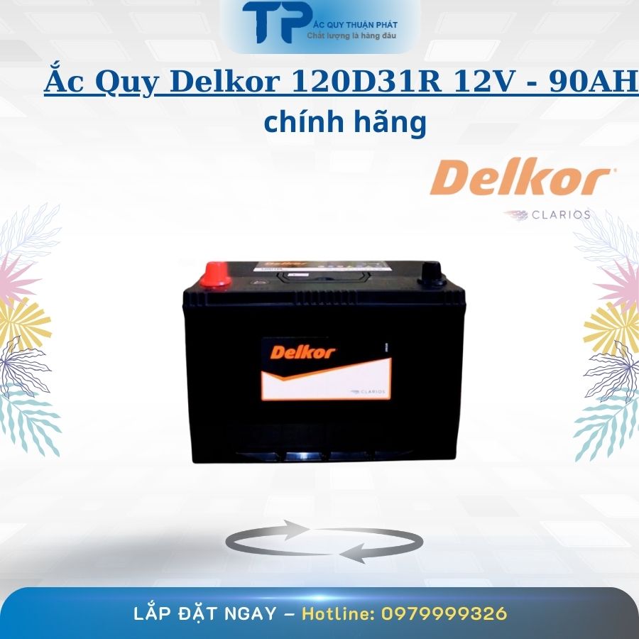 Ắc Quy Delkor 120D31R 12V - 90AH chính hãng