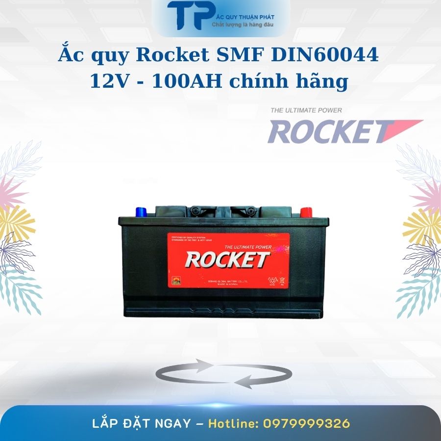 Ắc quy Rocket SMF DIN60044 12V - 100AH chính hãng