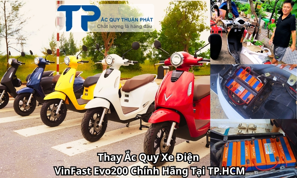 Thay Ắc Quy Xe Điện VinFast Evo200 Chính Hãng Tại TP.HCM