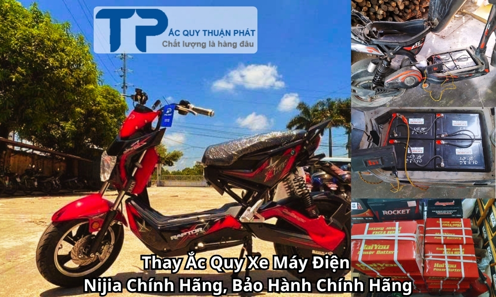 Thay Ắc Quy Xe Máy Điện Nijia Chính Hãng, Bảo Hành Chính Hãng