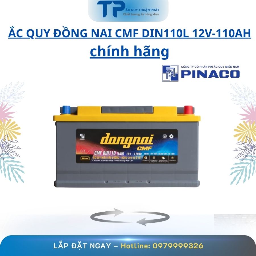 Ắc Quy Đồng Nai DIN110L 12V - 110AH chính hãng