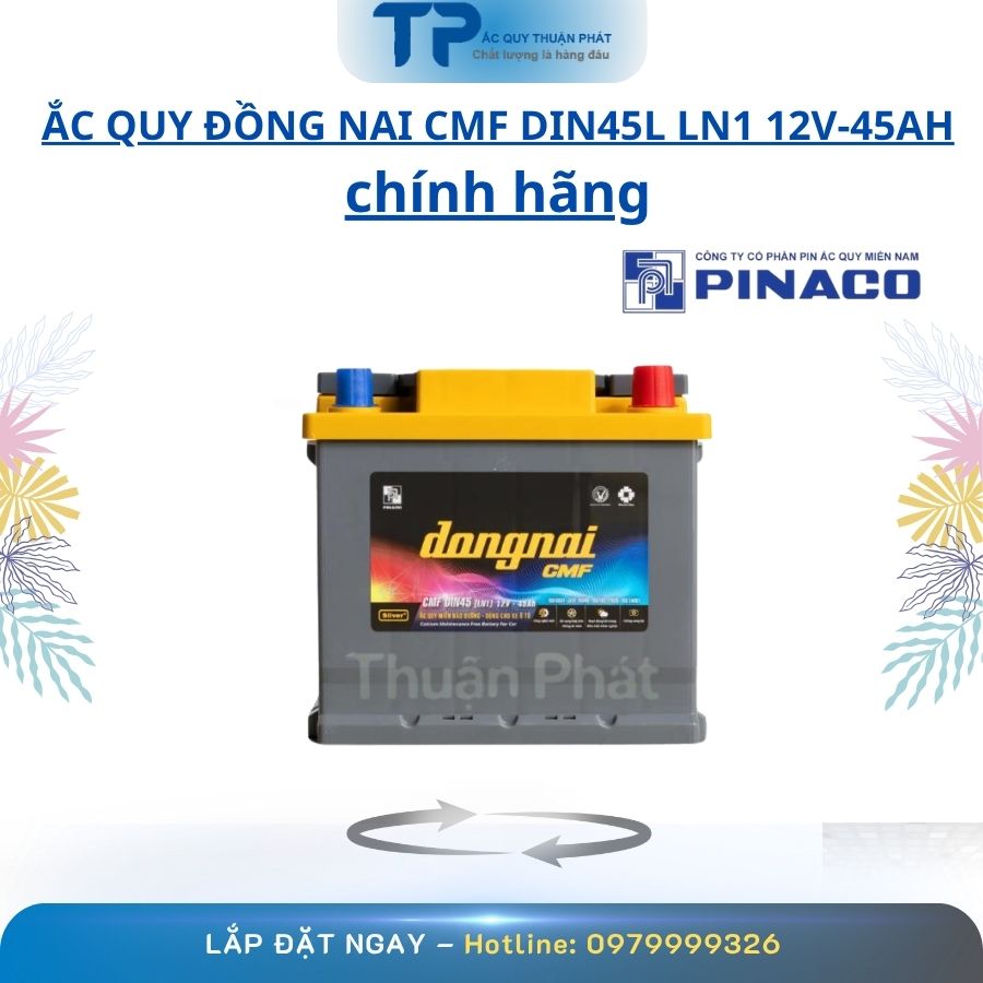 Ắc Quy Đồng Nai CMF DIN45L LN1 12V-45AH chính hãng